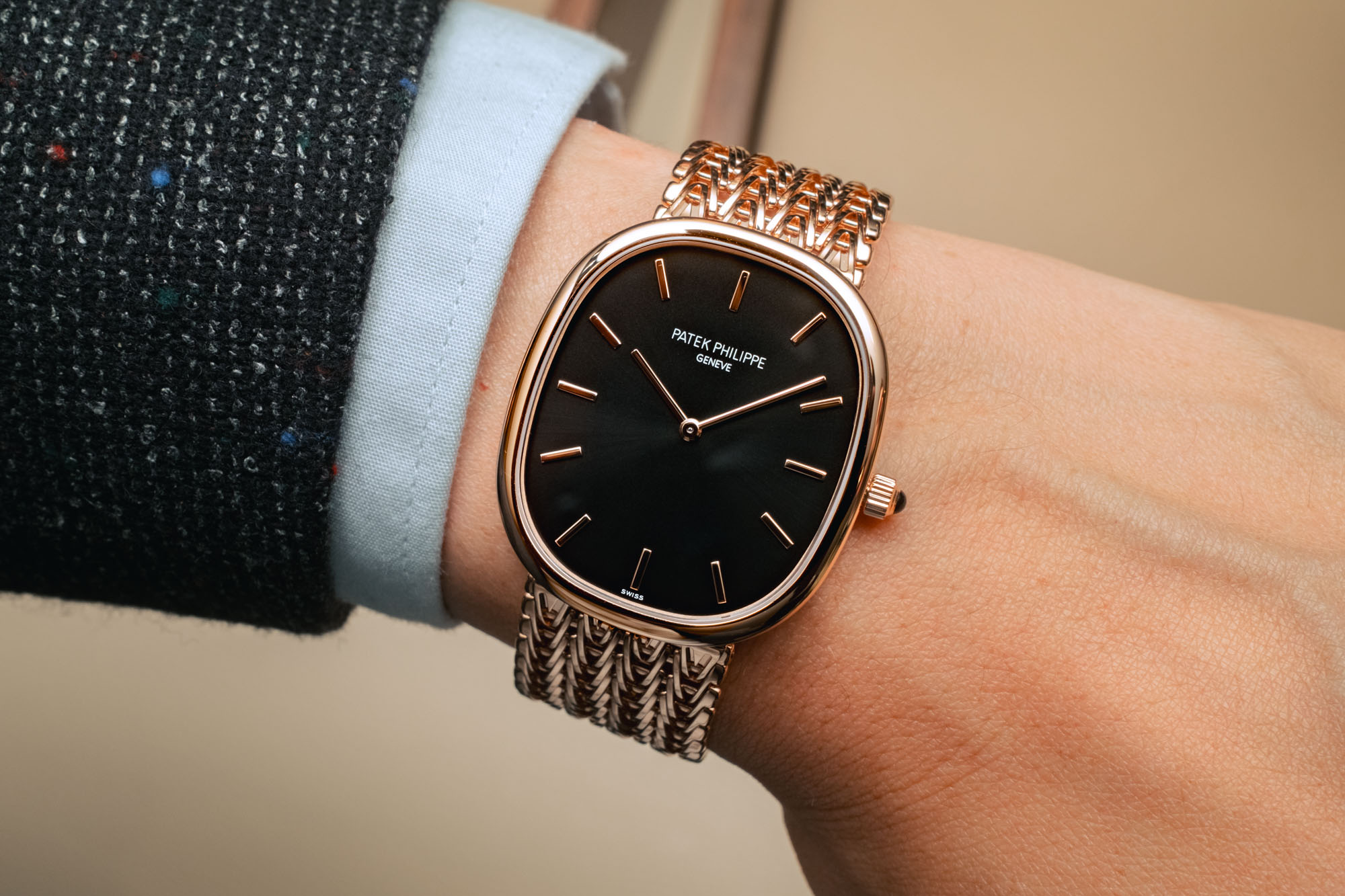 Patek philippe golden ellipse replica outlet